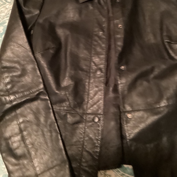 Kenneth Cole Black Leather Jacket Sz S - Picture 5 of 5